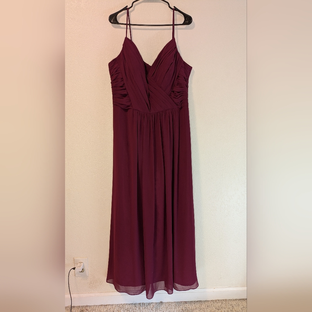 Bill Levkoff Burgundy Evening Gown - Picture 2 of 6